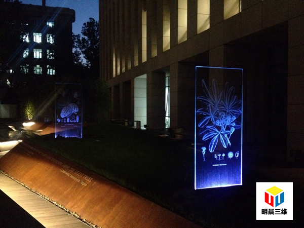 激光內雕玻璃：讓戶外空間長出 “透明的自然詩”